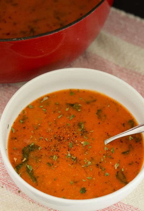 Creamy Tomato Florentine Soup Grilled Cheese Soup, Tomato Florentine Soup, Florentine Soup, 2023 Meals, Homemade Vegetable Broth, Cooking With White Wine, Easy Foods, Tomato Rice, Hearty Casseroles