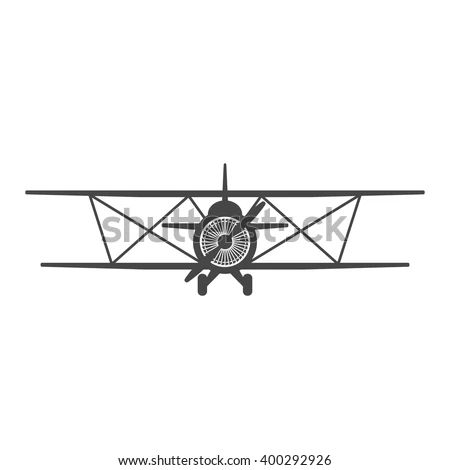 Retro Airplane, Plane Icon, Airplane Illustration, Vintage Planes, Vector Images Illustrations, Illustration Vintage, Front View, Compass Tattoo, Stock Vector