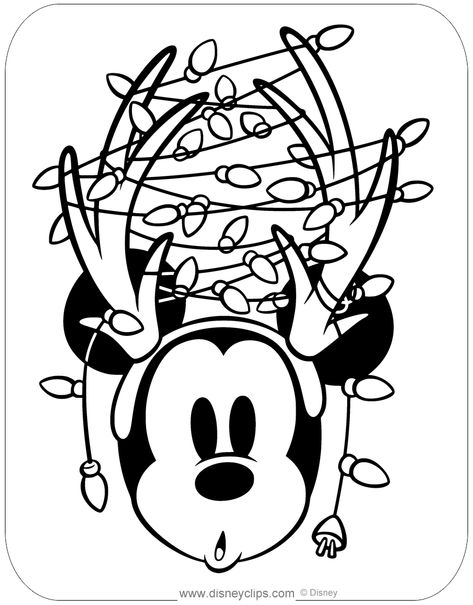 Mickey Mouse Christmas Coloring Pages, Christmas Disney Coloring Pages, Christmas Coloring Pages Aesthetic, Disney Christmas Drawing Ideas, Black And White Christmas Pictures, Christmas Coloring Pages Disney, Disney Christmas Coloring Pages, Mouse Videos, Mickey Mouse Videos