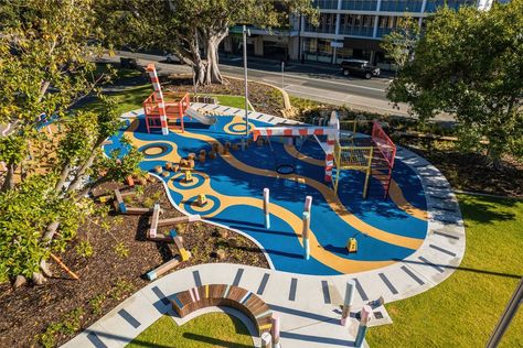 Playground Design Plan, Outdoor Playscapes, Community Playground, Outdoor Kids Play Area, Playgrounds Architecture, Playground Landscaping, Urban Playground, Paving Pattern, Children Park