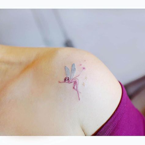 Top 101 Best Fairy Tattoos [2022 Inspiration Guide] - Next Luxury Small Fairy Tattoos, Pixie Tattoo, Fairy Tattoos, Colour Tattoo For Women, Maori Tattoos, Fairy Tattoo Designs, 4 Tattoo, Delicate Tattoo, Shoulder Tattoos For Women