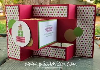 Julie's Stamping Spot -- Stampin' Up! Project Ideas Posted Daily: Wishing You Tri-Shutter Cards for Christmas & Birthday Folded Christmas Cards, Shutter Cards, Shutter Card, Tri Fold Cards, Cards For Christmas, Beautiful Christmas Cards, Step Cards, Christmas Card Crafts, Fold Cards