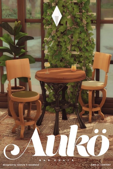 𝐀𝐮𝐤ö 𝐁𝐚𝐫 𝐂𝐡𝐚𝐢𝐫 | Patreon Sims 4 Cc Bar Furniture, Sims 4 Designer, Bar Chairs Design, Maxis Match Cc, Cc Folder, Cc Furniture, Designer Chairs, Sims 4 Cc Furniture, Sims 4 Build