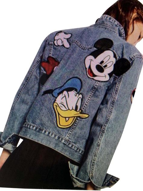 Disney Jacket, Printed Denim Jacket, Parka Women, Custom Denim, Winter Outerwear, Painted Denim, Denim Patches, Painted Clothes, Unique Boutique