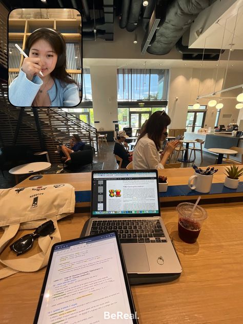 #cafe #study Study In A Cafe Aesthetic, Studying At Home Aesthetic, Studying At A Cafe Aesthetic, Cafe Photo Aesthetic, A Level Aesthetic, Study Selfie, Studying At Cafe, Study With Coffee, Cafe Study Aesthetic