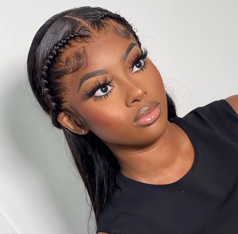 Braided Frontal Wig, Frontal Styling, Youtube Hair Tutorials, Lace Wigs Styles, Birthday Makeup Looks, Soft Makeup Looks, Quick Braided Hairstyles, Frontal Hairstyles, Pretty Braided Hairstyles