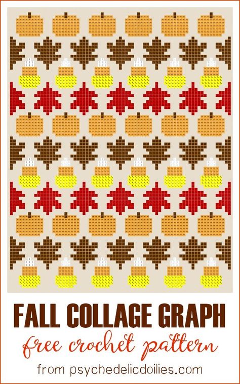 Fall Collage Graphghan Free Crochet Pattern Easy Crochet Baby Blanket Free Pattern, Beginner Crochet Blanket, Crochet Blanket Ideas, Fall Collage, Fall Blanket, Fall Crochet Patterns, Graph Crochet, Easy Crochet Baby Blanket, Fall Knitting