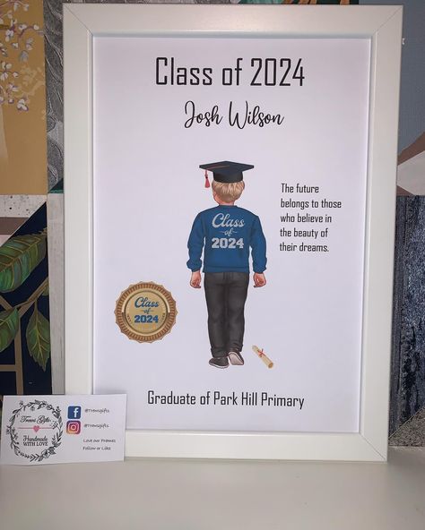 Year 6 leavers framed prints, great gift idea #year6 #year6leavers #leavers #leavers24 #school #school2024 #graduation #girl #boy #schoolleavers #keepsake Primary School Graduation, Boy School, Graduation Frame, School Leavers, Park Hill, Year 6, Graduate School, Primary School, Kid Names