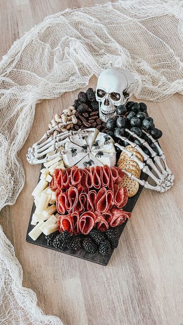 Jen Alvarez • Home Decor on Instagram: "Halloween Charcuterie 💀🧀 This snack tray is perfect for a halloween movie night, party, girls night + more. 

🧀👻💀 comment “spooky” to get the deets  to your inbox or link in bio on my@shop.Itk 

#liketkit #Itkunder50 #halloweendecor #halloweenideas #halloweendecorideas #halloweenlover
#Itkseasonal #Itkhome #halloweenrecipe #spookyseason #halloweensnacks" Halloween Movie Night Party, Halloween Charcuterie, Party Girls Night, Halloween Movie Night, Movie Night Party, Halloween Movie, Snack Tray, Halloween Snacks, Halloween Movies