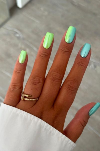 Discover 50  Stunning Chrome Summer Nail Ideas - WomenSew Easy Birthday Nails, 80s Inspired Nails, Nail Designs Chrome, Cute Summer Nail Ideas, Chrome Summer Nails, Cute Nail Ideas, Unicorn Nail Art, Wife Tattoo, Summer Nail Ideas