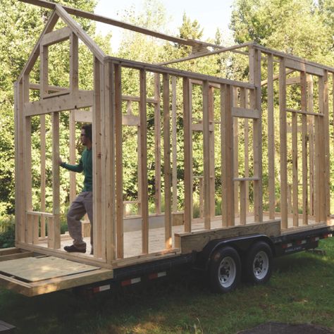 Tiny Mobile House, Tiny House Kits, Small Cabin Plans, Tiny House Blog, Retirement House, Diy Tiny House, Small Tiny House, Shed To Tiny House, Tiny House Trailer