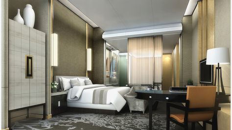 Sunrise Kempinski hotel in Beijing by Zhang Hai Ao of Shanghai Huadu Architect Design Co Spa Luxe, Kempinski Hotel, Resort Interior, Wood Bedroom Sets, Hotel Room Design, Hotel Interiors, Modern Hotel, Design Hotel, Hotel Furniture