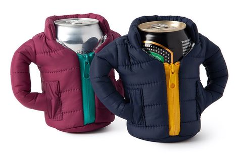 Puffer Jacket Beer Can Koozies Small Gifts For Men, Best Friend Valentines, Beer Accessories, Stocking Stuffers For Adults, Beer Cozy, Valentines Day Gifts For Friends, Friends Valentines Day, Unique Stocking Stuffers, Uncommon Goods