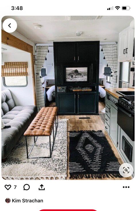 Rv Accent Wall, Rv Renovation Ideas, Rv Renovation, Rv Homes, Renovation Ideas, Tiny House, Accent Wall, Reno, Rv