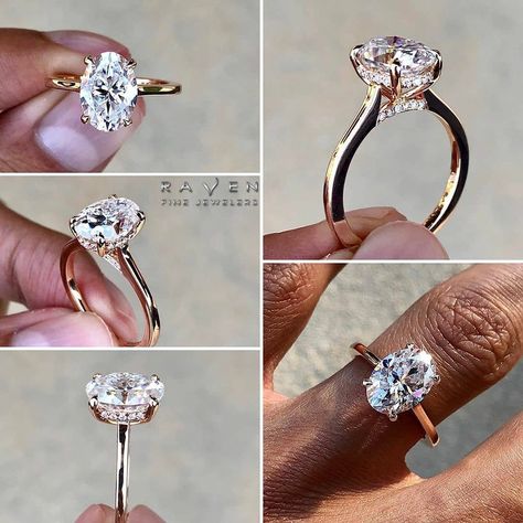 Engagement Ring Settings Side View, Oval Engagement Ring Settings, 3 Carat Engagement Ring, Cathedral Setting Engagement Ring, Cathedral Ring Setting, Vintage Oval Engagement Rings, Solitaire Engagement Ring Cathedral, Rings Moissanite, Cathedral Ring