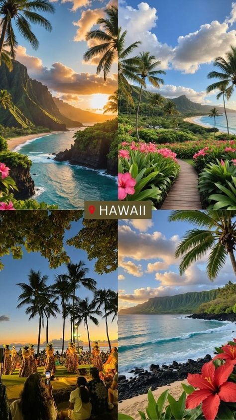 Places To Visit With Friends, Hawaii Travel Aesthetic, World Travel Bucket List, Hawaii Vision Board, Best Places To Travel In The World, Vacation Vision Board, Travel To Hawaii, Hawaii Lifestyle, Travel Destinations Usa