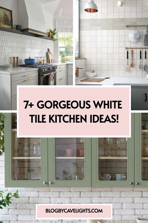 7 white tile kitchen ideas Kitchen With White Tile Floor, White Tile Kitchen, Tile Kitchen Floor, White Tile Kitchen Floor, Functional Kitchen Design, White Kitchen Tiles, Painted Cabinets, White Marble Tiles, White Kitchen Decor