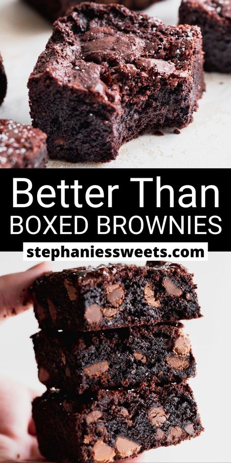 Best Boxed Brownies, Boxed Brownies Better, Ghirardelli Brownie Mix, Boxed Brownies, Dark Chocolate Fudge, Dark Chocolate Brownies, Box Brownies, Fudge Brownie, Feeling Lazy