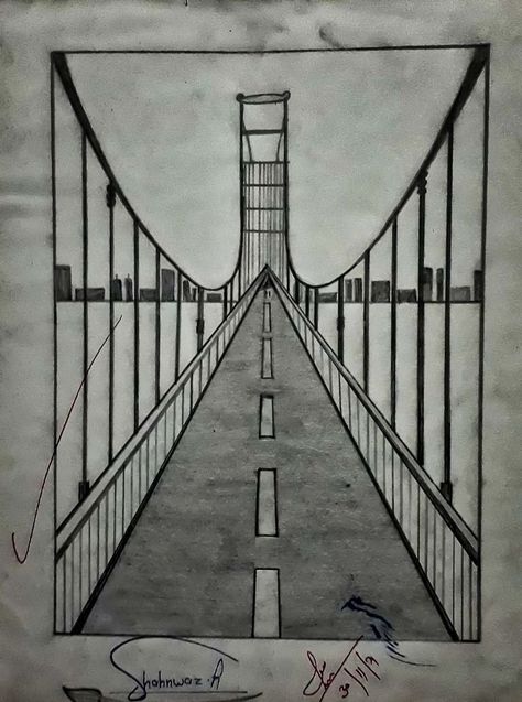 معرض فني, Perspective Drawing Architecture, Nature Art Drawings, Meaningful Drawings, Cool Pencil Drawings, Seni Dan Kraf, Pencil Drawings Easy, Perspective Art, Architecture Drawing Art