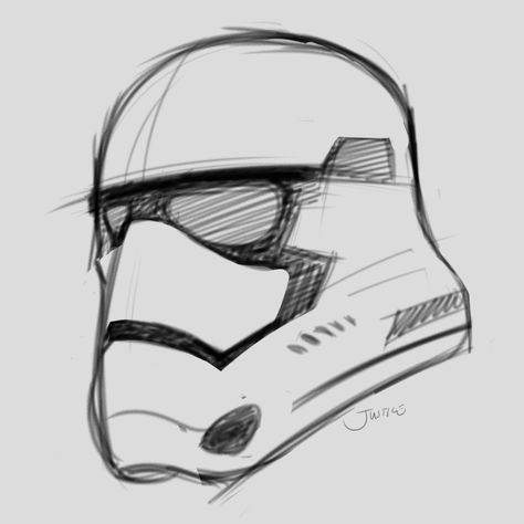 Storm Trooper Helmet Drawing, Star Wars Storm Trooper Art, Storm Trooper Sketch, Storm Trooper Drawing, Helmet Sketch, Storm Trooper Helmet, Helmet Drawing, Drawing 101, Star Wars Helmet