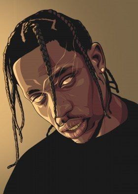 Travis Scott Art, Metal Posters Art, Travis Scott Wallpapers, Hip Hop Artwork, Hip Hop Poster, Rapper Art, Karakter Disney, Image Swag, Swag Art