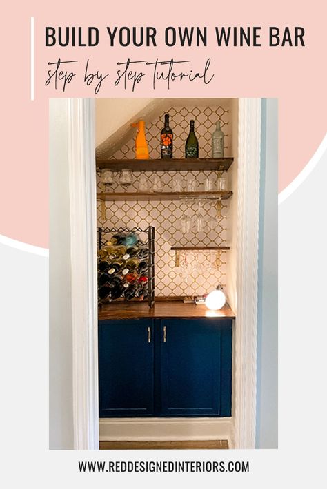 Closet Into Wine Bar, Closet Wine Bar, Convert Closet To Bar, Closet Into Bar, Closet Turned Into Bar, Closet Wet Bar, Closet Bar Ideas, Basement Dry Bar Ideas, Diy Cabinets Build