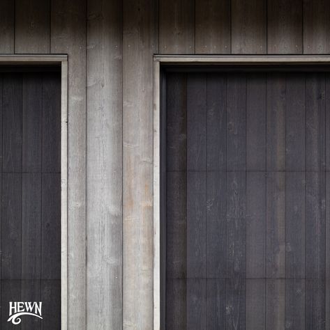 Garage door skins in "Graphite" perfectly complement the stunning "Stone Grey" exterior cedar siding.

#hewn
#hewnelements
#cedarsiding
#garagedoors Garage Door Skins, Aged Cedar Siding, Cedar Paneling, Custom Garage Doors, Cedar Box, Cedar Siding, Grey Exterior, White Oak Floors, Stone Grey