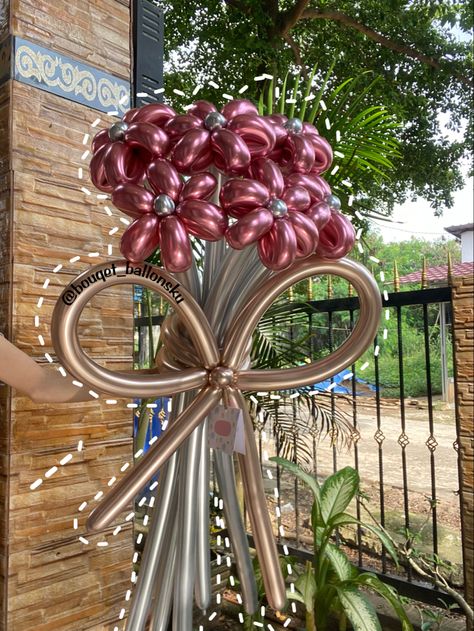 Flower Bouquet Diy, Gift Bouquet, Balloon Flowers, Aesthetic Desktop Wallpaper, Diy Bouquet, Balloon Bouquet, 18th Birthday, Balloon Decorations, Birthday Theme