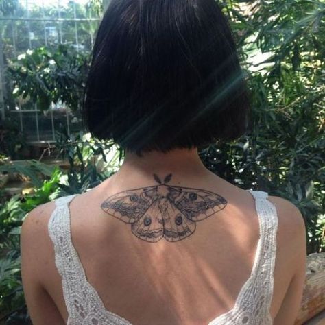 Tattoo Ideas And Meanings, Moth Tattoo Ideas, Moth Tattoo Design, Tattoo Son, Bug Tattoo, Back Of Neck Tattoo, Moth Tattoo, Knee Tattoo, Tattoo Feminina