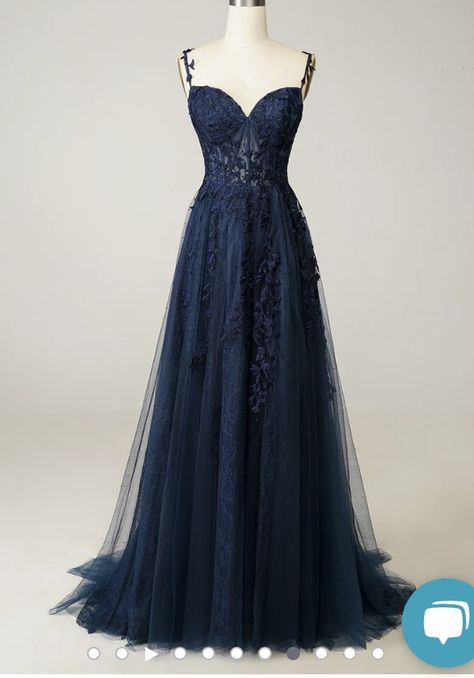 Prom Dresses Long Elegant, Dresses Long Elegant, Navy Prom Dresses, Tulle Evening Dress, Spaghetti Strap Prom Dress, Womens Prom Dresses, Lace Prom Dress, Prom Dress Inspiration, Beautiful Prom Dresses