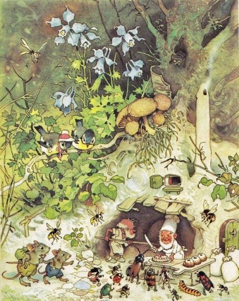 Fritz Baumgarten, 동화 삽화, Arte Inspo, Fairytale Art, Art And Illustration, Fairy Art, Woodland Creatures, Drawing Tutorials, Children's Book Illustration