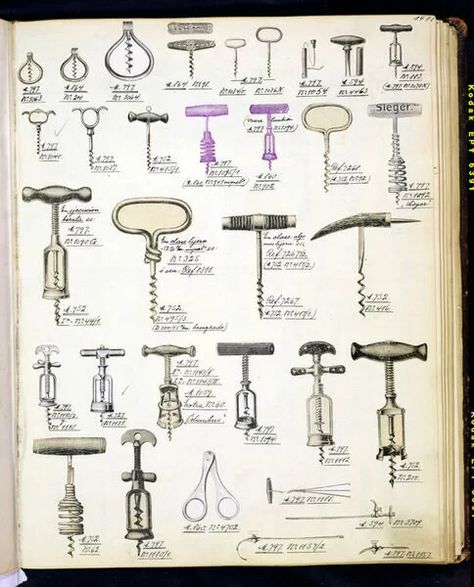 22x18 inch (580x480 mm) ready to hang frame with high quality RA4 print and mount individually cut to size. STC174288 Corkscrews, from a trade catalogue of domestic goods and fittings, c.1890-1910 (colour litho) by English School; Private Collection; The Stapleton Collection; English, out of copyright. . Image supplied by Fine Art Finder. Product ID:dmcs_23197714_80874_760 Floor Murals, Corkscrews, Vintage Kitchen Decor, Vintage Wine, Personalized Wall Art, Custom Posters, Cool Posters, High Quality Art Prints, Find Art