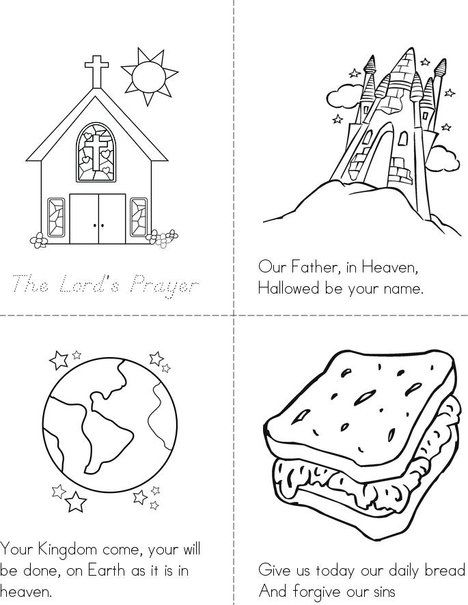 The Lord's Prayer Book from TwistyNoodle.com The Lords Prayer Craft Preschool, Lord's Prayer Activities For Kids, The Lords Prayer Activities, The Lord's Prayer Crafts For Kids, Lords Prayer Activities For Kids, Lords Prayer For Kids, Lord’s Prayer Craft For Kids, Lord's Prayer, Prayer Crafts For Kids