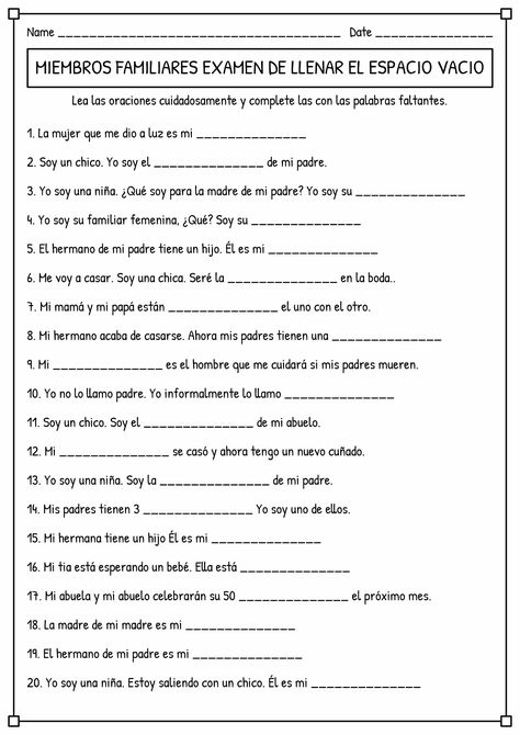 Fill the Blank Worksheets in Spanish Spanish Verb Tenses, Spanish Conjugation, Future Tense Spanish, Worksheets In Spanish, Spanish Reflexive Verbs, Common Spanish Words, Spanish Verb Conjugation, Classroom 2023, Spanish Words For Beginners