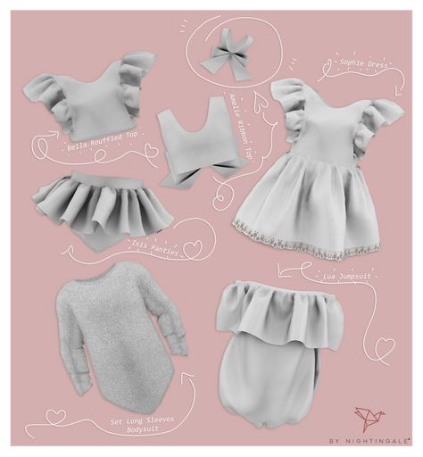 Turminha Toddler Collection I (Early Access) | Nightingale Sims on Patreon Toddler Hair Sims 4, The Sims 4 Bebes, Toddler Cc Sims 4, Lotes The Sims 4, Sims 4 Toddler Clothes, Mods Sims 4, Sims Baby, Die Sims 4, Sims 4 Cc Kids Clothing