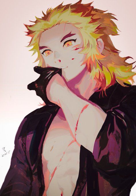 Hot Fan Art, Rengoku Demon, Set Your Heart Ablaze, Hot Fan, Rengoku Kyoujurou, Rengoku Kyojuro, Fallen Angel, Demon Slayer Kimetsu No Yaiba, I'm A Simp