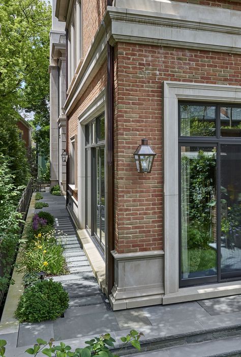 French Style Architecture, Decks Ideas, Exterior Signage, Red Brick House, Brick Exterior House, French Architecture, Brick Architecture, Exterior Makeover, Exterior Remodel