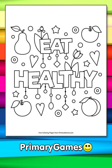 Motivation Cards, Planner Doodles, Mindfulness Colouring, Food Coloring Pages, Coloring Page Printable, Free Coloring Sheets, Easy Coloring Pages, Cartoon Coloring Pages, Coloring Pages Printable