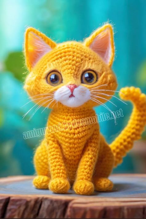 Gato Crochet, Lidia Crochet Tricot, Crochet Farm Animals, Kat Haken, Chat Crochet, Amigurumi Minta, Crochet Toys Free, Easy Crochet Animals, Crochet Animal Amigurumi