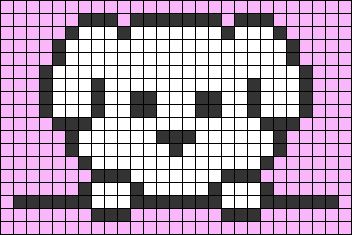 Cute Dog Pixel Art, Poodle Pixel Art, Puppy Pixel Art, Pixel Art Dog, Dog Pixel Art, Cute Maltese, Square Drawing, Hama Art, Tiny Cross Stitch