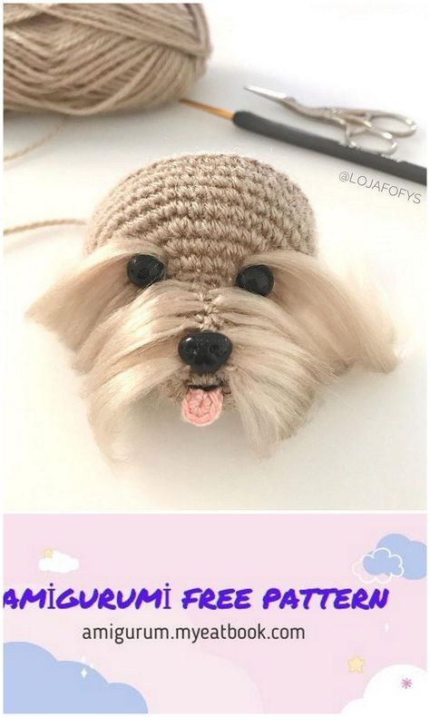 Amigurumi Best Dog Free Pattern - Amigurumi Free Patterns Brushed Crochet, It Amigurumi, Paw Crochet, Crochet Dogs, Doll Amigurumi Free Pattern, Crochet Doll Tutorial, Crochet Dog Patterns, Crochet Toys Free, Yellow Dog