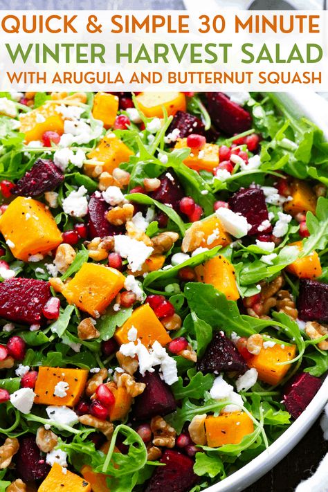 Unusual Salads, Beets And Butternut Squash, Orange Vinaigrette Dressing, Roasted Beets Recipe, Beets Recipe, Dressing Simple, Winter Salad Recipes, Eggplant Recipes Parmesan, Orange Vinaigrette