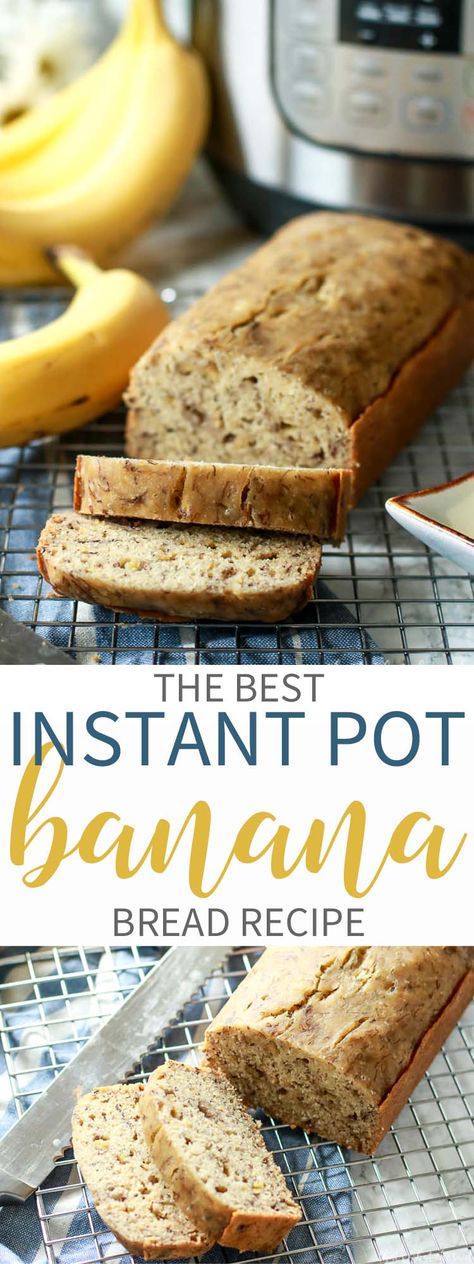 Get the tips & tricks on how to make desserts in your Instant Pot. This is, by far the Best Instant Pot Banana Bread recipe! Moist bread and rich flavors! via @cspangenberg How To Make Desserts, Instant Pot Banana Bread, Casserole Instant Pot, Moist Bread, Perfect Banana Bread, Banana Bread Recipe Moist, Electric Pressure Cooker Recipes, Moist Banana Bread, Bread Easy