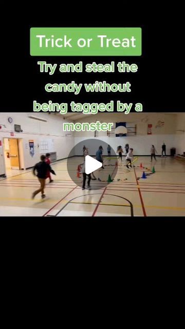 Elementary Pe Halloween Games, Halloween Pe Games, Trick Or Treat Games, Elementary Pe, Physical Education Teacher, Physical Education Lessons, Pe Lessons, Pe Games, Pe Teachers