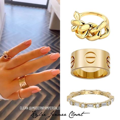 Kylie Jeener, Kylie Jenner Jewelry, Kylie Jenner Rings, Kylie Jenner Closet, Cuban Link Ring, Cartier Love Ring, Link Ring, Bling Ring, Dream Baby