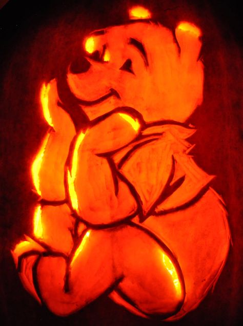 Fantasy Pumpkins: Noel's Pumpkin Carving Archive - Pinterest Page 2013 Complicated Pumpkin Carving, Sloth Pumpkin Carving, Pumpkin Carving Characters, Winnie The Pooh Pumpkin Carving, Cool Pumpkin Carving Ideas Awesome, Fantasy Pumpkins, Winnie The Pooh Pumpkin, Pumpkin Idea, Halloween Pumpkin Stencils