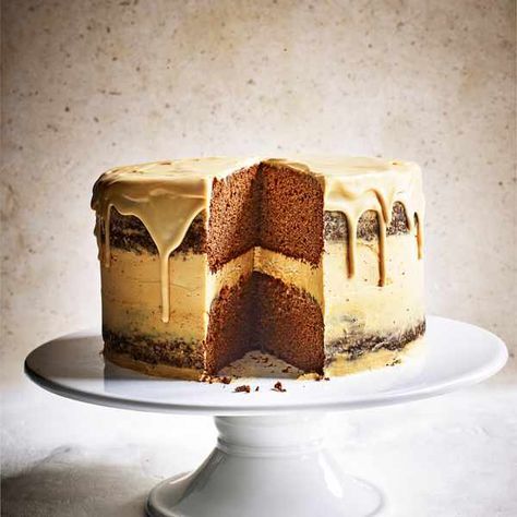 Caramel Cake Recipe, Recipe Notebook, Ginger Cake, Chocolate Fudge Cake, Naked Cakes, Fudge Cake, Baking Recipe, Caramel Cake, Celebration Cake