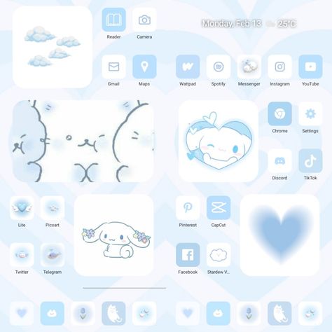 cute pastel blue phone theme Pastel Blue Widgets, Cute Blue Icons For Apps, Blue Phone Layout, Blue Phone Theme, Acubi Outfits, Theme Phone, Blue Stuff, Android Theme, Phone Inspo