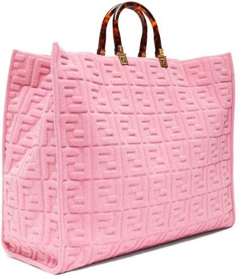 Pink Fendi, Fendi Sunshine, Fendi Pink, Fendi Eyewear, Bag Trends, Big Bags, Shopper Tote, Lady Dior Bag, Cotton Towels