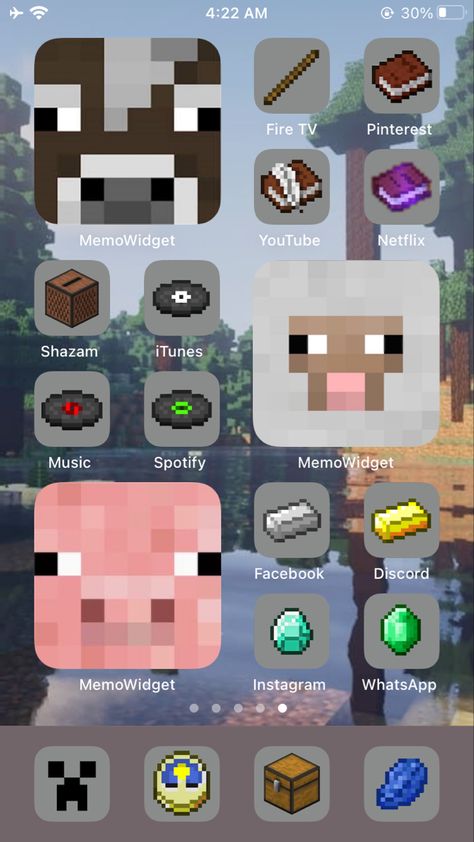 Minecraft Homescreen, Minecraft Room Decor, Rumah Minecraft Sederhana, Minecraft Theme, Minecraft Images, Lockscreen Ios, Motion Wallpapers, Cute Home Screens, Minecraft Room